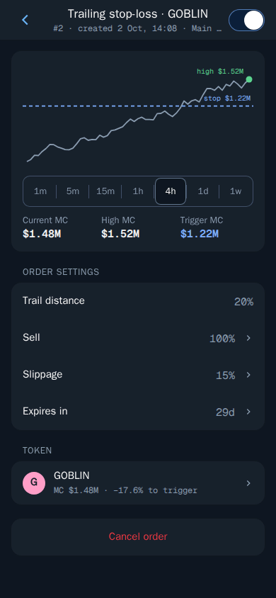 Thor Mini App: Edit an order